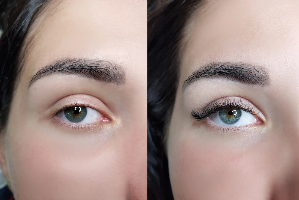 Hybrid lash extensions with soft texture